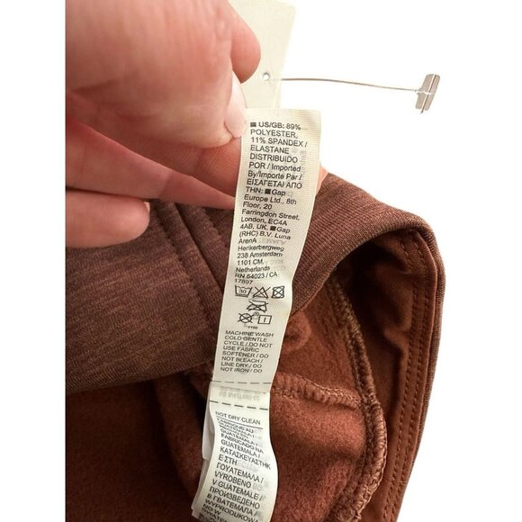 NWT Athleta 1/4 Zip Pullover Brown Large Zipped Pocket Stretch Comfort Active - Picture 6 of 11